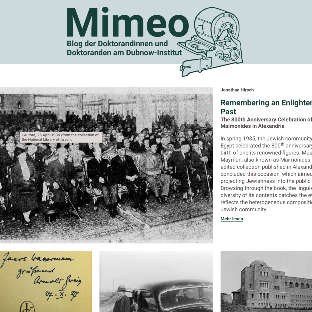 Mimeo - Simon Dubnow Institute